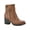 Dark Tan/Smooth, variant on Womens Dessert Faux Leather Ankle Boots