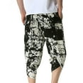 thumbnail image 5 of Lilgiuy Men Casual Fashion Floral Printing Mid Waist Capris Pants Harlan Pants for Men Big and Tall, 5 of 5