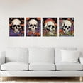 thumbnail image 3 of 1set 4 Pieces Cute Tapestries Mushroom Skull Small Size Aesthetic Tapestry Wall Hanging Vintage Aesthetic Home Decoration for Bedroom Living Room Study Workroom Band Club Society(15" x 20"), 3 of 7
