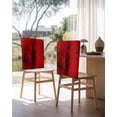 thumbnail image 3 of nqOlkjepod Red Chair Covers Set of 4, Decorative Chair Back Cover, Retro Oil Painting Modern Abstract Art Aesthetics Dining Room Chair Slipcovers Removable Chair Protectors Covers for Party Banquet, 3 of 7