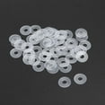 thumbnail image 2 of Uxcell 18mm O.D. 0.9mm Thick Nylon Flat Washers for M6 Screw Bolt, 50 Count, 2 of 6