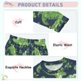 thumbnail image 4 of Dailycode Cotton Pajama Set Snug Fit Long Sleeve Top and Pants for 18M-8Y Crocodile and Leaf, 4 of 7