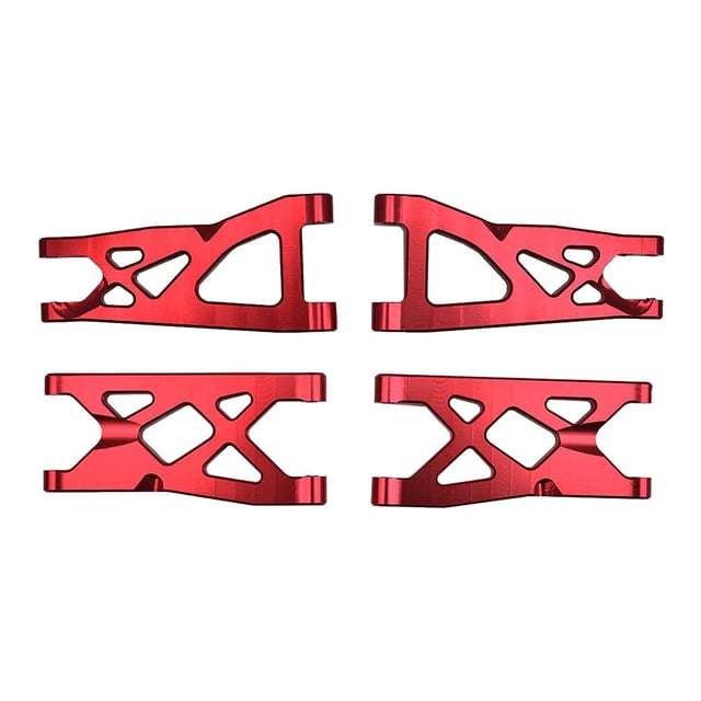 Inteprter 4 piezas de brazos de suspensión de coche RC AR330443, repuesto de piezas de Control remoto de aleación de aluminio delantero y Accesorios para aéreos Rojo