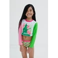thumbnail image 4 of wicked Elphaba Glinda UPF 50+ Rash Guard and Bikini Bottom Little Kid to Big Kid, 4 of 5