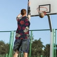 thumbnail image 5 of Honeii Roses Skulls print basktball shirt for men and women, Unisex basketball jersey for Theme party-3X-Large, 5 of 6