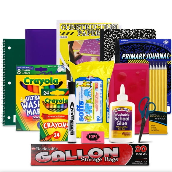 EPI Kit de Fournitures Scolaires Essentielles pour Élèves de Maternelle et de Première Année