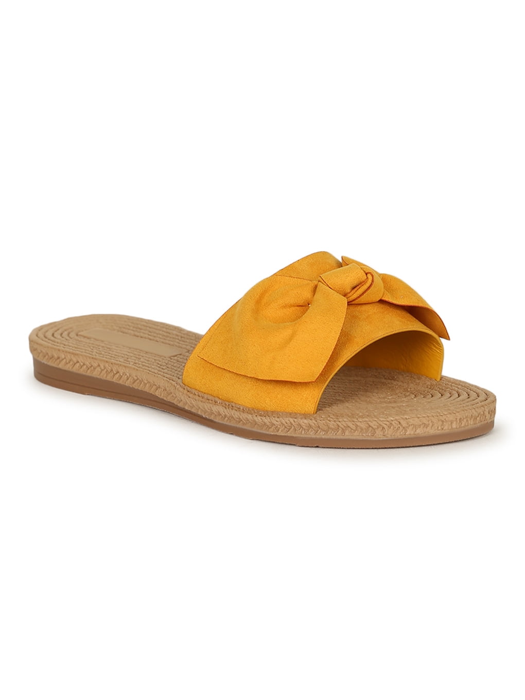 Bamboo Woven Design Bow Slide Sandal 20204 - Walmart.com