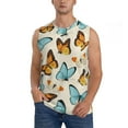 thumbnail image 1 of Fotbe Butterflies Men's Camiseta sin Mangas Estampada para Hombres, Playera Casual para Gimnasio, Entrenamiento, Playa-3X-Large, 1 of 7