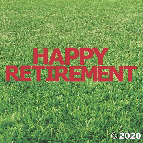 red happy retirement yard signs walmartcom walmartcom