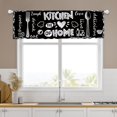 thumbnail image 3 of Farmhouse Black White Kitchen Valance for Windows Rustic Country Wooden Cute Spoon and Fork Short Kitchen Curtains Window Treatment Drapes Topper Curtains for Dining Room (54x18 Inch), 3 of 6
