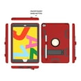 thumbnail image 6 of Dteck Case For Apple iPad 8th Generation 10.2-inch 2020,iPad 7th Gen 10.2" 2019 Shockproof 3 in 1 Design Rugged Hybrid Armor Rubber Hard Case Kickstand Protective Cover,Red+Black, 6 of 6