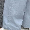 thumbnail image 4 of Girl's Cargo Pants Loose Baggy Jeans Drawstring Elastic Waist Streetwear Y2K Barrel Pants with Pockets (5-15 Years Old) Blue 14-15Years, 4 of 8