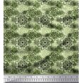 thumbnail image 1 of Soimoi Rayon Fabric Floral Mandala Printed Fabric 1 Yard 42 Inch Wide, 1 of 3