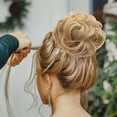 thumbnail image 5 of Human Hair Bun Messy Bun Hair Piece Extension Scrunchie Donut Hairpiece for Women, Natural Realistic Ponytail Hair Accessories for Everyday, Party, Halloween, Cosplay, Masquerade, Makeup Organizers, 5 of 5
