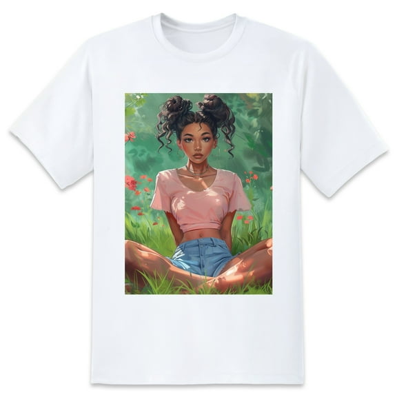 Basic Oversize Tees For WomenAfrican Girls Loose Boyfriend Shirts Casual Blouse round neck