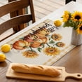 thumbnail image 5 of Fall Placemats Set of 4 Hello Pumpkin Sunflower Place Mats Thanksgiving Placemat Autumn Sunflower Plaid Linen Table Mats for Dining Kitchen Table Holiday Dinner Party Home Fall Decorations 13x19, 5 of 8