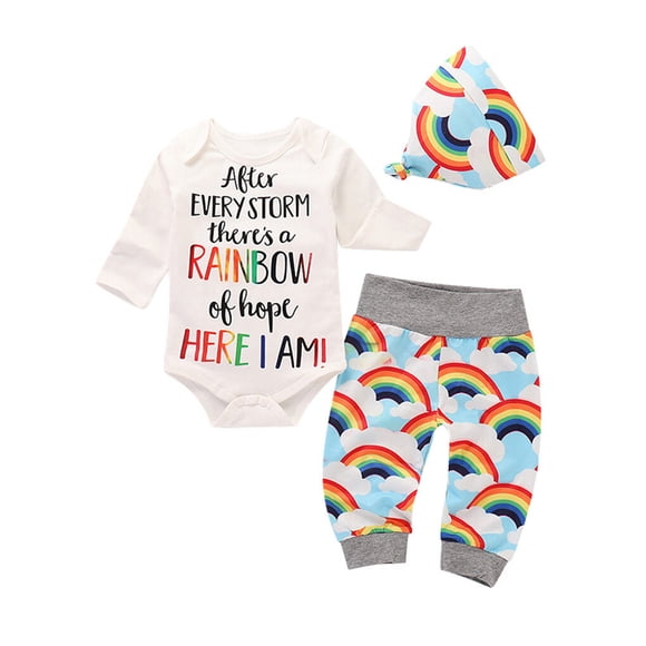 Qarigey 3 uds ropa de bebé conjunto mameluco infantil pantalones manga corta camiseta gorra conjuntos de ropa