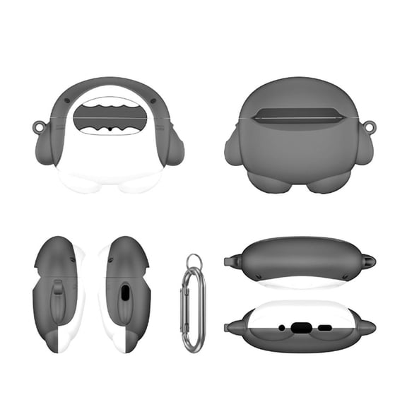 Cartoon Shark Silicone Case For Apple AirPods Pro 3 Waterproof Soft Protective Cover