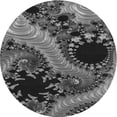 thumbnail image 1 of Ahgly Company Machine Washable Indoor Round Transitional Gunmetal Gray Area Rugs, 6' Round, 1 of 7