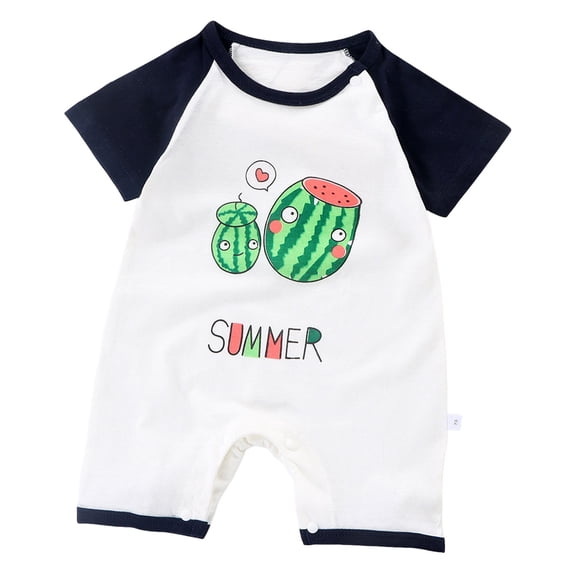 Karoyedx Baby Boys Romper Baby Boy Romper Summer Cotton Jumpsuit Newborn Cute One Piece Outfit Green Size,6-12 Months