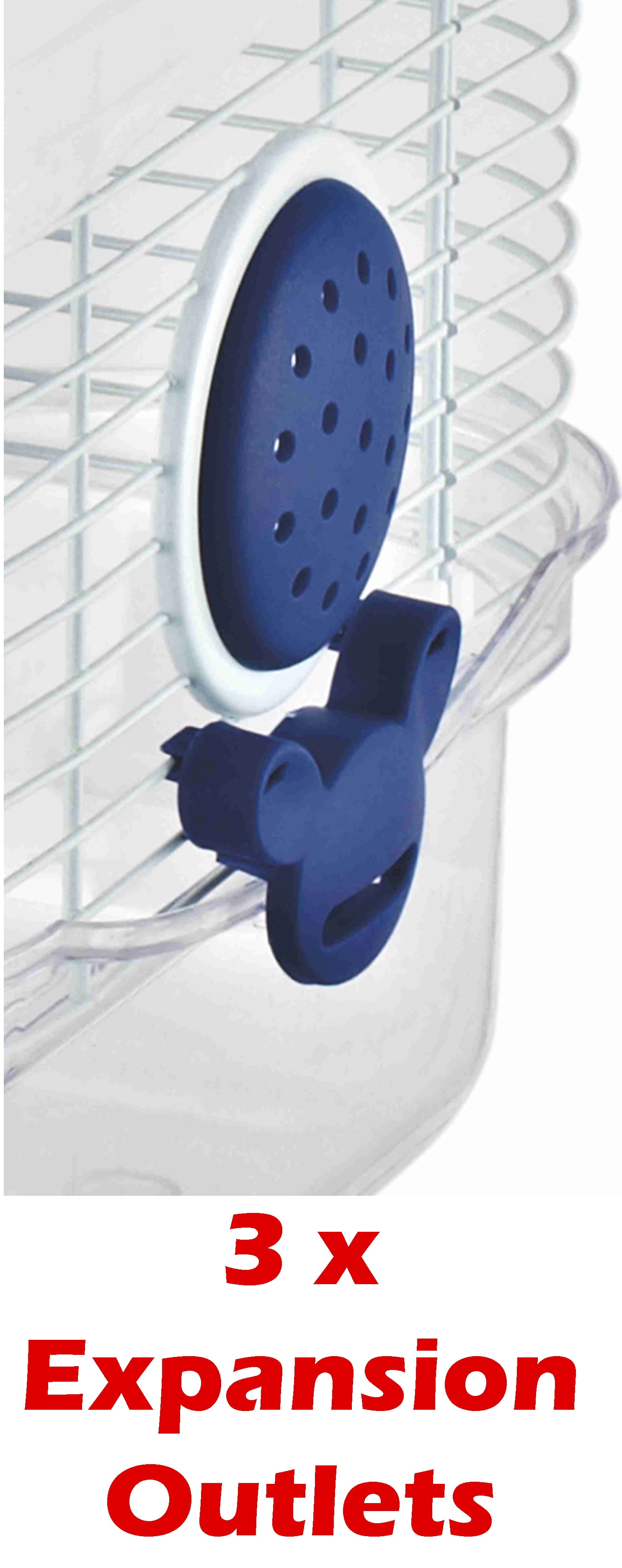 Blue Acrylic Clear Expansible and Customizable 3-Solid Story Acrylic Clear Hamster Home Habitat Mouse Home House Cage For Rodent Gerbil Mice Rat With Accessories