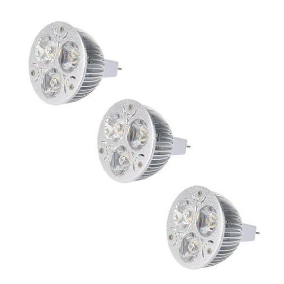 3X 3W 12-24V MR16 Warm White 3 LED Light Spotlight Lamp Bulb Only,3 x LED Lamp,Warm White
