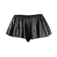 thumbnail image 3 of Mini Short Skirts for Women, Summer A-Line High Waisted Shiny Solid Color Skorts Party Skirt Long Flowy Skirt Black M, 3 of 6