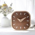 thumbnail image 4 of Small Scale Desk Clock with Luxurious Walnuts Tone Silents Bedsides Clock for Gifting, 4 of 9