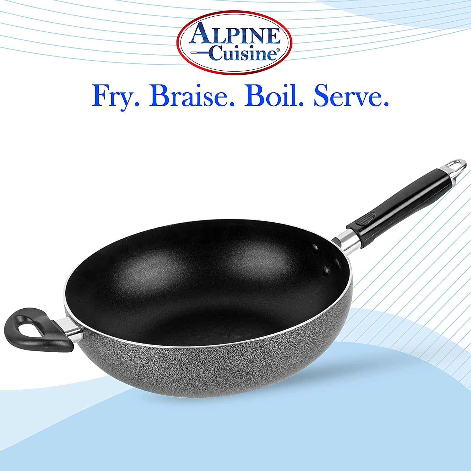 Alpine Cuisine Aluminum Griddle Pan 19x11in, Nonstick Coating & Heat  Resistant