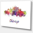 thumbnail image 2 of Colorful Chicago Skyline in Watercolor, 2 of 3