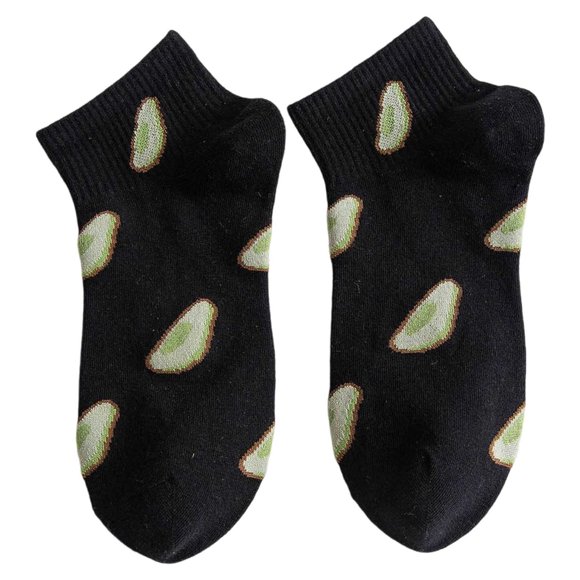 oqasdz Women's Breathable Socks Spring Fruit Embroidery Casual Ankle Socks for Daily Wear