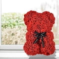 thumbnail image 3 of Rose Bears - Each Rose Bear Comes With A Rose Teddy Bear - Flower Bears Are Perfect For Anniversaries, Mothers - Clear Gift Box Included! 10 Inches Ta, 3 of 5