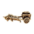 thumbnail image 2 of kowaku Small Pulling Wealth Cart Statue Buffalo Sculpture 5.6x2.3cm Lovely Table Decoration for House Warming Gift Sturdy, 2 of 9