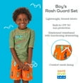 thumbnail image 4 of Saint Eve Toddler and Kids Swim Rash Guard UPF 50 Sun Protection 2-Piece Set for Boys - Green Gators, 4T, 4 of 6