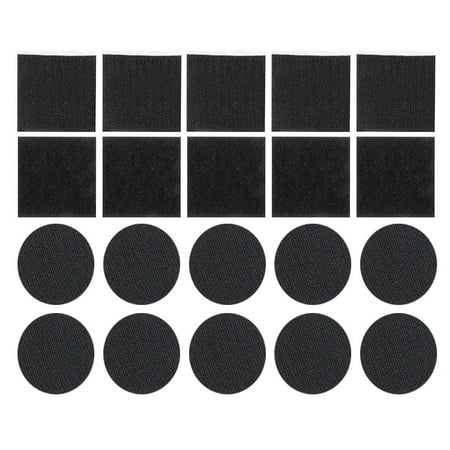 

60Pcs Self-adhesive Stickers Fixing Stickers Professional Fixators (Black)