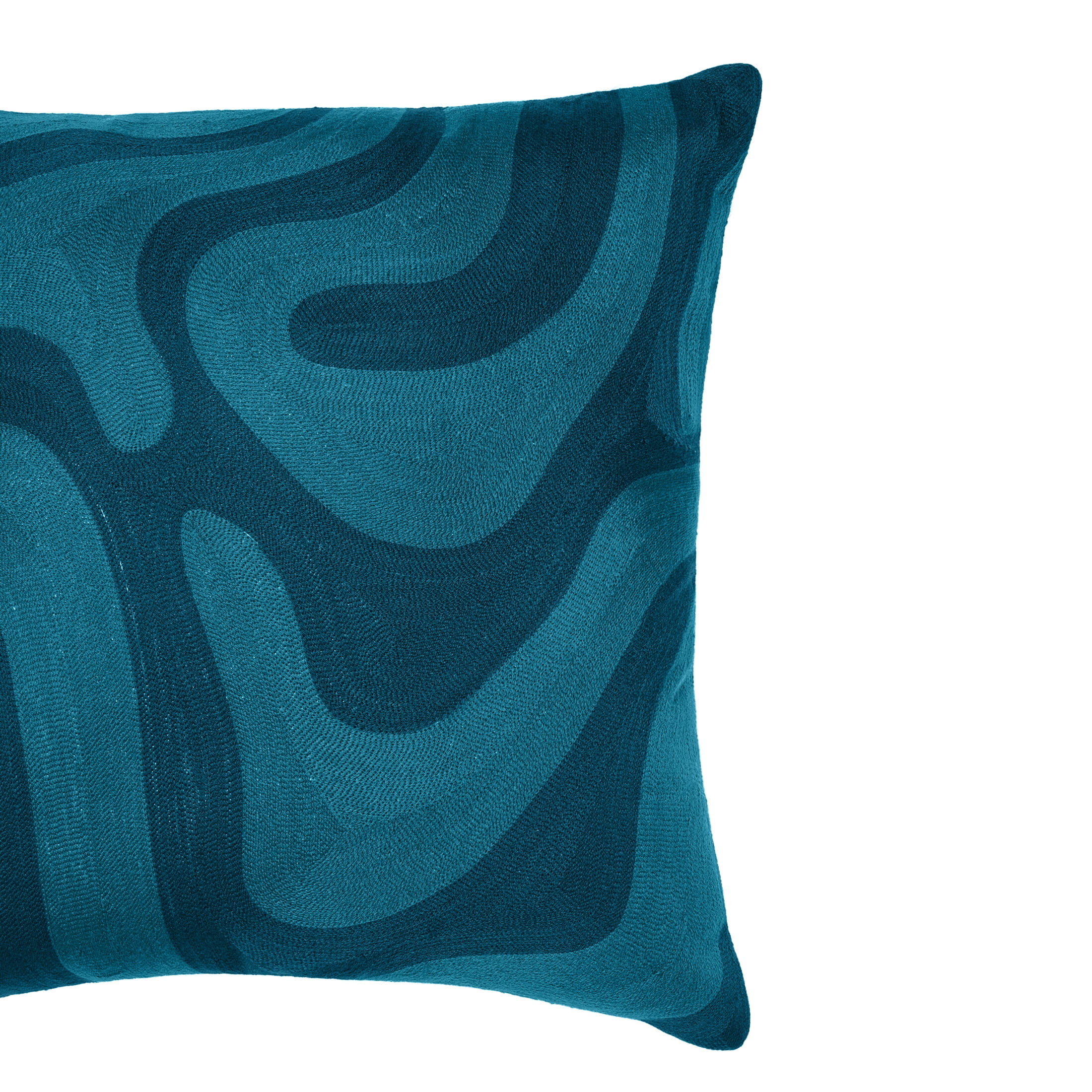 Temi Coker for Walmart Embroidered Decorative Pillow, 20" x 20", Blue
