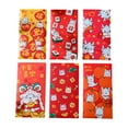 thumbnail image 3 of Tachiuwa 6Pcs Chinese New Year Red Envelopes Red Packets Traditional Gift Packets Creative Lucky Envelopes for Spring Festival D, 3 of 9