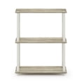 thumbnail image 3 of Estante de exhibición Furinno Turn-N-Tube de 3 niveles, roble sonoma/blanco, 3 of 6