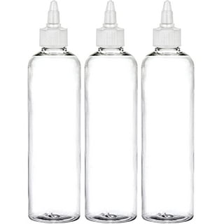 SET of 3, 32 Oz. (Ounce) Large Clear Squeeze Bottle, Condiment Squeeze  Bottle, Open-tip, Wide Screw-on Spout, Polyethylene Durable Plastic, Diner