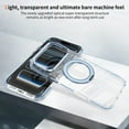 thumbnail image 6 of for iPhone 17 Pro Clear Case, with Rotatable Ring Stand, Compatible with Mag-Safe, Military Drop Protection, Transparent Slim Phone Cover for iPhone 17 Pro with Kickstand, Lightblue, 6 of 9