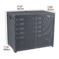 thumbnail image 4 of Xowine 1-Pack Plastic Double Laundry Baskets, Collapsible Plastic Laundry Hamper with Lids, Grey, 4 of 4