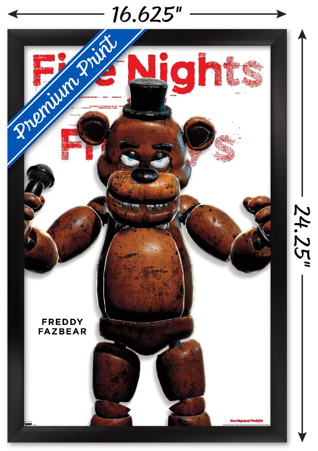Five Nights at Freddy's - Freddy Feature Series Wall Poster, 14.725" x 22.375" Framed