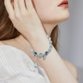 thumbnail image 5 of KDSJSXW 2024 14K Gold Plated Jade Crystal Glass Bracelet for Ladies, Women's China Jade Bead Bracelet Gifts for Her Him Wife Grandma Grandpa Mother Daughter Son Father(Light blue-1,One Size), 5 of 6