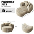 thumbnail image 2 of Wiilayok 50.5'' Oversized Chaise Lounge Chair Indoor,Thickened Backrest Sleeper Sofa Couch with Soft Pillows for Living Room, Light Brown, 2 of 7