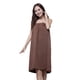 thumbnail image 2 of Camisolas cortas de moda para mujer, cuello redondo, manga corta, color liso, vestido informal para mujer, 2 of 2