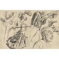 thumbnail image 2 of Adolph Menzel 18x13 Gold Ornate Wood Frame and Double Matted Museum Art Print Titled - Study for Heinrich Von Kleist's Broken Jug (1877), 2 of 4