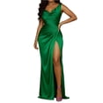 thumbnail image 2 of Bbyeadc Formal Dresses for Women Cocktail Evening Wedding Guest Dress Tight Waist Backless High Slit Bodycon Maxi Dress,Green (XL), 2 of 6