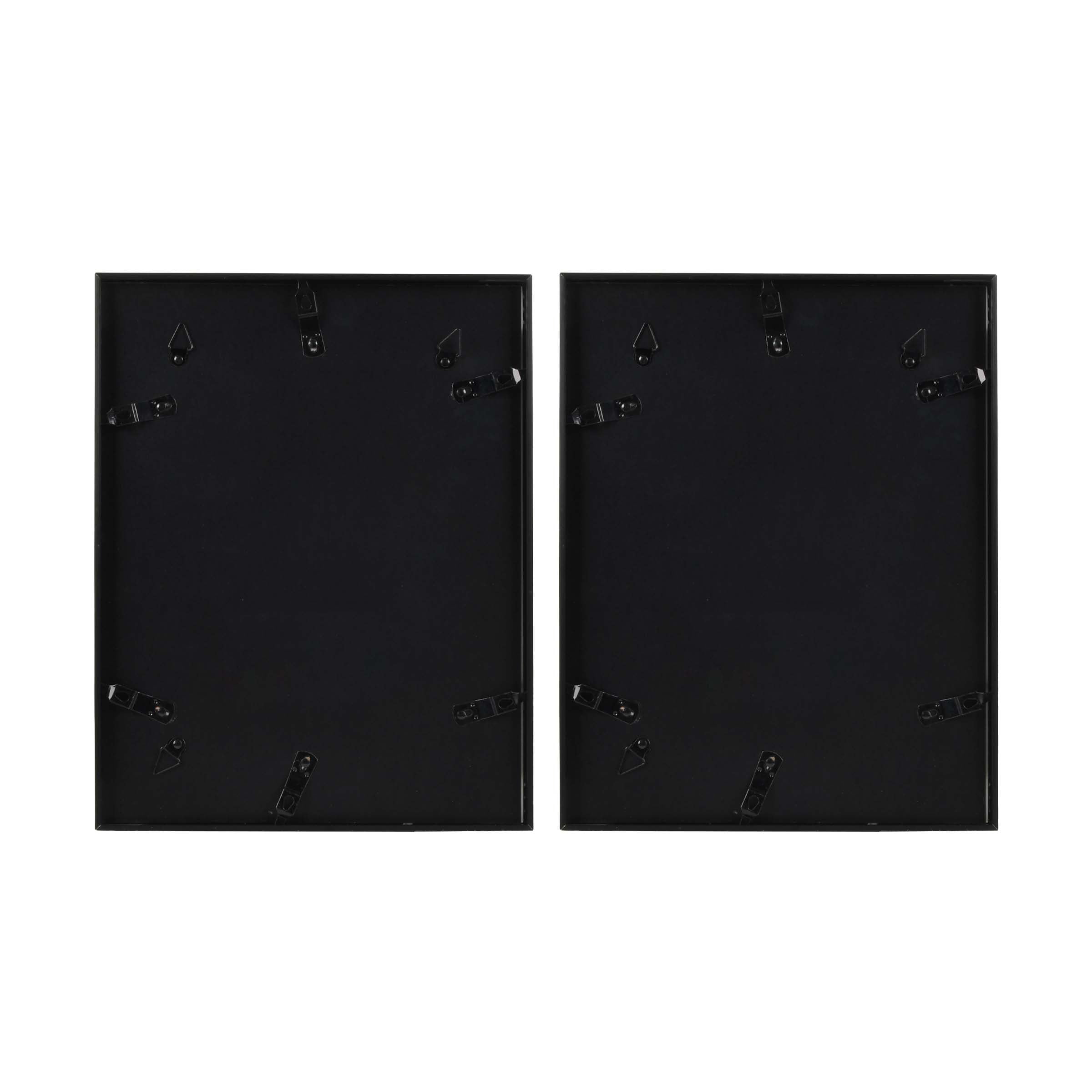 Prinz 11"x14" Double Matted Black Metal Tabletop Picture Frame,  Fits 8"x10" or 5"x7" Photos, 2 Pack