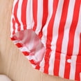 thumbnail image 6 of Povozer Baby Boy 4th of July Outfit Newborn Infant American Flag Romper One Piece Short Sleeve Waffle Knit Clothes,Size 3-6 Months,Red, 6 of 7