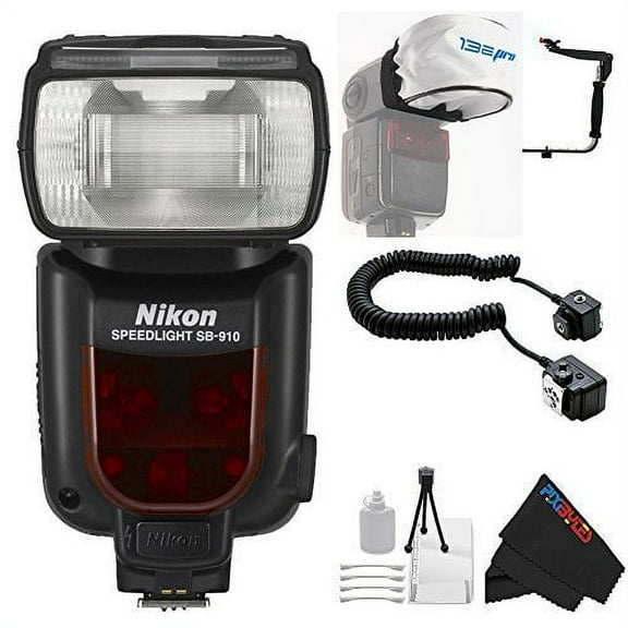 Nikon SB-910 AF Speedlight Flash for Nikon Digital SLR Cameras Pixi-Advanced Flash Accessory Bundle